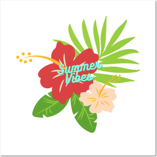 Summer vibes floral design Posters and Art